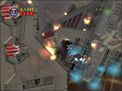 Kanistry na tym etapie to zawieszone w przestrzeni przedmioty wyglądające identycznie jak w Gunship Cavalry - [E3] Chapter 1 - Kanistry - LEGO Star Wars - poradnik do gry