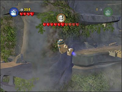 Użyj R2, by przelecieć na ukrytą platformę w miejscu pokazanym na screenie - [E3] Chapter 3 - Kanistry 1-6 - LEGO Star Wars - poradnik do gry