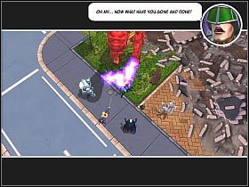 W trakcie walki z dinozaurem możesz w zasadzie korzystać ze wszystkich dostępnych mocy, gdyż nie jest on szczególnie odporny na konkretne rodzaje ataków - [19] Devastation duet cz.2 | Freedom Force vs the 3rd Reich - Freedom Force vs the 3rd Reich - poradnik do gry