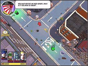 Przesłuchanie zakończy się niestety niepowodzeniem, gdyż do akcji ponownie wkroczy Entropy, która po chwili wyeliminuje ogłuszonego wojownika Red Sun - [20] The burning of Patriot City cz.2 | Freedom Force vs the 3rd Reich - Freedom Force vs the 3rd Reich - poradnik do gry