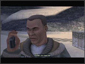 Po skończonej walce wspinamy się na górę i zostajemy poproszeni o przekazanie Starkowi informacji o ustawieniu odpowiedniej częstotliwości - [Solucja] Etap 11 | Second Sight - Second Sight - poradnik do gry