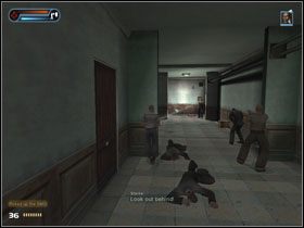 Wychodzimy za Starkiem z pomieszczenia i ustawiamy się do pojedynku z federalnymi - [Solucja] Etap 12 | Second Sight - Second Sight - poradnik do gry