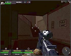 Oczyść z wrogów parter i udaj się po schodach na górę, do głównej kondygnacji budynku - Misja 5 | Close Combat First to Fight - Close Combat: First to Fight - poradnik do gry