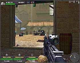 Podejdź do ściany z prawej, wychyl się delikatnie i zastrzel wszystkich wrogów w zasięgu wzroku - Misja 13 | Close Combat First to Fight - Close Combat: First to Fight - poradnik do gry