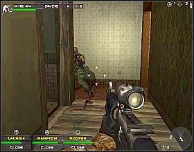 Po rozpoczęciu misji wbiegnij z kompanami do budynku za tobą - Misja 11 | Close Combat First to Fight - Close Combat: First to Fight - poradnik do gry