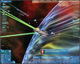 Jedna uwaga techniczna - uważajmy szczególnie na nasze fregaty, które jako najszybsze jednostki mogą się wysforować przed resztę statków i znaleźć się w pewnym momencie poza Fortress Shield - Misja 11 - First Blood | Kampania 3 | Nexus The Jupiter Incident - Nexus: The Jupiter Incident - poradnik do gry