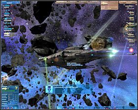 Gdy statek straci tarcze - koncentrujemy cały ogień na jego kadłubie (destroy hull ), gdy natomiast przejmiemy nad nim kontrole - uruchamiamy IP drive (kontrolę mamy tylko przez chwilę) - Misja 15 - Mechanoid | Kampania 4 | Nexus The Jupiter Incident - Nexus: The Jupiter Incident - poradnik do gry