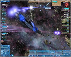 Jeśli chcemy uratować dzielnego admirała - oszczędzamy tylko Baltasara - zbijając jego tarcze (uwaga później trzeba wybrać tryb defensive bo inaczej nasze nadgorliwe jednostki zdemolują statek za szybko) i za pomocą statków duchów i laserów w jakie są wyposażone nasze jednostki demolujemy Lasglobe - Misja 24 - Blockade Breakers | Kampania 6 | Nexus The Jupiter Incident - Nexus: The Jupiter Incident - poradnik do gry