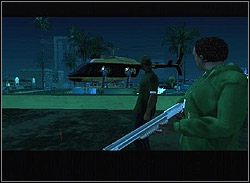 Wybiegnijcie razem na taras, w chwilę później zaatakuje was śmigłowiec policyjny - GTA San Andreas: Sweet (S) - 2 zestaw misji - Los Santos, solucja - GTA San Andreas - poradnik do gry