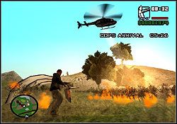 Dostajesz w łapę miotacz płomieni i masz niewiele ponad 5 minut na spalenie roślin - GTA San Andreas: Truth (TT) - Whetstone, solucja, opis przejścia - GTA San Andreas - poradnik do gry