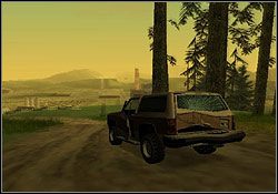 Niewielkie zboczenie z trasy ma zazwyczaj katastrofalne następstwa - dachowanie, rozbicie auta lub skończenie w nurtach rzeki - GTA San Andreas: Cesar Vialpando (CV) - Red County, solucja, opis przejścia - GTA San Andreas - poradnik do gry