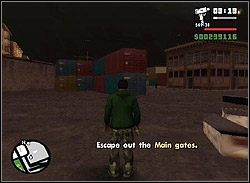 Udaj się w stronę bramy; niestety, jest zamknięta - GTA San Andreas: Triada (czerwony znak Triady) - San Fierro, solucja - GTA San Andreas - poradnik do gry