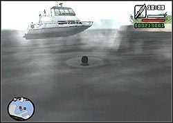 Po wypłynięciu na otwartą wodę skieruj się w stronę jednostki - GTA San Andreas: Woozie (W) - San Fierro, solucja, opis przejścia - GTA San Andreas - poradnik do gry