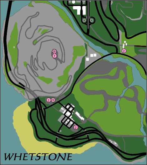 Lokalizacja pojazdów eksportowych w Whetstone - GTA San Andreas: Export, kradzież pojazdów - solucja, opis przejścia - GTA San Andreas - poradnik do gry