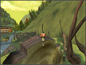 13. Nad logo Whispering Rock. Dotrzesz tu idąc po linie przyczepionej do półki znanej z karty 12. - Main Campgrounds (1) | Lokalizacje przedmiotów | Psychonauts - Psychonauts - poradnik do gry