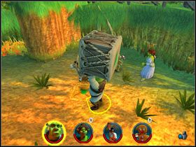 Rozwalamy głaz i uwalniamy drugiego krasnala - [Solucja] Etap 1 - Bagno Shreka cz.1 | Shrek 2 Team Action - Shrek 2: Team Action - poradnik do gry