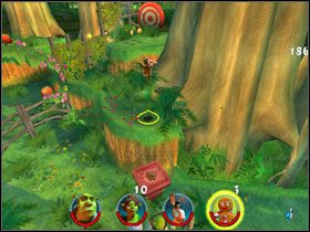 Gdy pomożemy Kapturkowi w przygotowaniu zupy, przebiegamy przez nowo otwartą bramę - [Solucja] Etap 1 - Bagno Shreka cz.3 | Shrek 2 Team Action - Shrek 2: Team Action - poradnik do gry