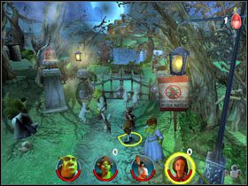 Cofamy się kilka kroków w stronę ekranu i podnosimy fasolkę [1/12] - [Solucja] Etap 2 - Straszny Las cz.1 | Shrek 2 Team Action - Shrek 2: Team Action - poradnik do gry