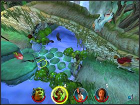 Otwieramy skrzynię parę kroków dalej i zbieramy monety - [Solucja] Etap 2 - Straszny Las cz.2 | Shrek 2 Team Action - Shrek 2: Team Action - poradnik do gry