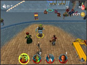 Idziemy w miejsce widoczne na tym rysunku i bierzemy na swe barki kolejne zadanie od króla - [Solucja] Etap 3 - Zasiedmiogród cz.2 | Shrek 2 Team Action - Shrek 2: Team Action - poradnik do gry