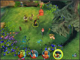 Przedzieramy się przez dynie, uważając na stan zdrowia kozy - [Solucja] Etap 5 - Na ścieżce cz.2 | Shrek 2 Team Action - Shrek 2: Team Action - poradnik do gry