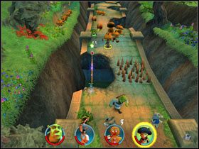 Spotykamy kozę, która prosi nas o eskortę na drugą stronę mostu - [Solucja] Etap 5 - Na ścieżce cz.4 | Shrek 2 Team Action - Shrek 2: Team Action - poradnik do gry