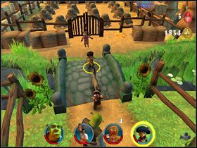 Natomiast za marchewkami kryje się jabłko z robakiem [2/10] - [Solucja] Etap 6 - Farma Jacka i Jilla cz.2 | Shrek 2 Team Action - Shrek 2: Team Action - poradnik do gry