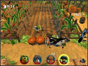 Za dwiema marchewkami za pierwszą bramą kryje się jabłko z robakiem [8/10] - [Solucja] Etap 6 - Farma Jacka i Jilla cz.3 | Shrek 2 Team Action - Shrek 2: Team Action - poradnik do gry