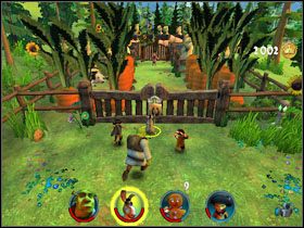 Walczymy z trzema wieśniakami, a później z dwiema grupkami dyń - [Solucja] Etap 6 - Farma Jacka i Jilla cz.4 | Shrek 2 Team Action - Shrek 2: Team Action - poradnik do gry