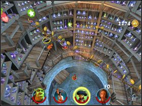 Wkładamy zębatkę do mechanizmu nieopodal, po czym dostajemy się na ten poziom Kotem w Butach - [Solucja] Etap 7 - Wróżka Chrzestna cz.2 | Shrek 2 Team Action - Shrek 2: Team Action - poradnik do gry