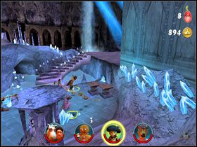 Na następnej linie znajdujemy fasolkę [7/12] - [Solucja] Etap 9 - Kopalnie cz.2 | Shrek 2 Team Action - Shrek 2: Team Action - poradnik do gry