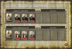 Możemy również wymieniać jednostki pomiędzy dwoma armiami lądowymi klikając jedną z nich, przeciągając i upuszczając na ikonę drugiej armii (obie armie muszą znajdować się w tej samej prowincji) - Tryb Militarny (Military View) | Imperial Glory - Imperial Glory - poradnik do gry