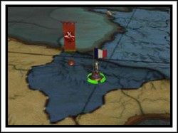 Jeśli zaatakujesz drugorzędną prowincję (która nie jest stolicą państwa) i pobijesz znajdujące się w niej wojska przeciwnika (jeśli takowe były), pojawi się na niej ikona (obok ikony Twojej armii, na mapie strategicznej) wskazująca, że jest to region sporny - Aneksja państwa | Imperial Glory - Imperial Glory - poradnik do gry