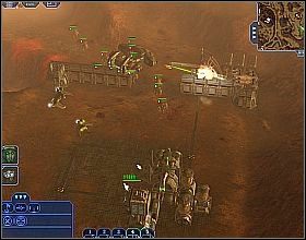 Skieruj się w lewy dolny narożnik mapy [3] , gdzie znajdziesz złoża kryształu oraz magazyny i działa LC - [Morphidzi 5] Mars | Earth 2160 - Earth 2160 - poradnik do gry