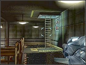 Z powrotem wejdź na metalową konstrukcję i z niej zniszcz cztery urządzenia przymocowane do ściany LS (na zdjęciu widać tylko dwa) - Etap 13 | Solucja | Area 51 - Area 51 - poradnik do gry