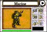 Siła ataku - Attack Strength (w przypadku Marine wynosząca 60), siła obrony Defense Rating (40), siła ataku z dystansu - Range Attack Strength (30), poziom uszkodzeń - Damage Rating (3), liczba punktów ruchu - Movement Rate (3), jakość pancerza - Armor Rating (1) - Wojsko | Call to Power II - Call to Power II - poradnik do gry