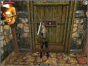 W (7) znajduje się Frybones House, wejdź do środka i zabij właściciela, a będziesz mógł zająć się skrzynią [5] - Town Center | Fargrove | Dungeon Lords - Dungeon Lords - poradnik do gry