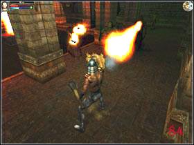 Przechodząc przez bramę w (12) na poziomie 2a znajdziesz się w (1) na początku małego labiryntu - Dungeon of the moors, poziom 2 - Gas Mask | Sagathian Moors | Dungeon Lords - Dungeon Lords - poradnik do gry