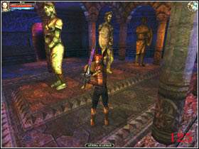 Gdy uda Ci się przekroczyć portal (6) znajdziesz się w powyższej komnacie w punkcie (1) - Etap 2 | Shadow Ruins | Dungeon Lords - Dungeon Lords - poradnik do gry