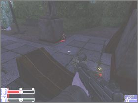 Na placu skręć w lewo eliminując przeciwników, którzy wpadną ci pod celownik - [03] Hackleys park cz.2 w Hellforces - Hellforces - poradnik do gry