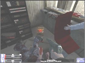 Zbierz płytki ze zbroją z ciała policjanta i ruszaj na dół - [04] Basement of Hackleys Mansion cz.1 w Hellforces - Hellforces - poradnik do gry
