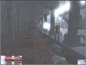 Na razie idź do miejsca widocznego na lewym obrazku, do ciała policjanta - [05] Catacombs cz.4 w Hellforces - Hellforces - poradnik do gry