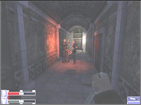 Za ołtarzem poszukaj apteczki (lewy obrazek) - [05] Catacombs cz.4 w Hellforces - Hellforces - poradnik do gry