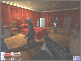 Potem zabij gangsterów dalej, w tym celu ukryj się za rogiem (lewy obrazek) - [07] Den of the gangsters cz.1 w Hellforces - Hellforces - poradnik do gry