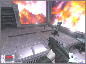 Na korytarzu pojawi się pięciu nowych przeciwników (lewy obrazek) - zabij wszystkich i idź do drzwi, które ominąłeś - [08] Door to a different world cz.3 w Hellforces - Hellforces - poradnik do gry