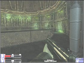 Zabierz kolejną kartę magnetyczną ze stołu i wróć się do skrzyżowania - idź do słupowatej sali (prawy obrazek) - [13] Baphomets lab cz.2 | Hellforces - Hellforces - poradnik do gry