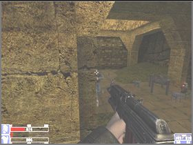 Idź na kuckach w prawo, kryjąc się za stertą skał - [18] The way to the mine cz.2 | Hellforces - Hellforces - poradnik do gry