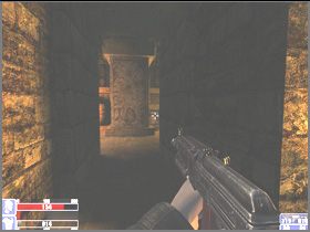 Zbliż się do zabarykadowanego przejścia i przez otwór zabij przeciwnika (lewy obrazek) - [18] The way to the mine cz.2 | Hellforces - Hellforces - poradnik do gry