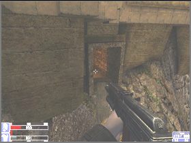 Zeskocz na stertę kamieni widoczną na lewym obrazku - [18] The way to the mine cz.3 | Hellforces - Hellforces - poradnik do gry