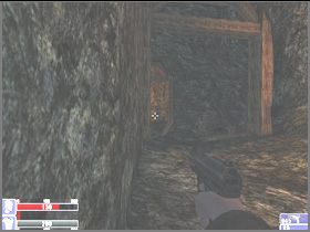 Idź przed siebie do dziury w murze (lewy obrazek), zbierzesz nową broń - maczetę (Machete ) - [19] Desolate mine cz.1 | Hellforces - Hellforces - poradnik do gry